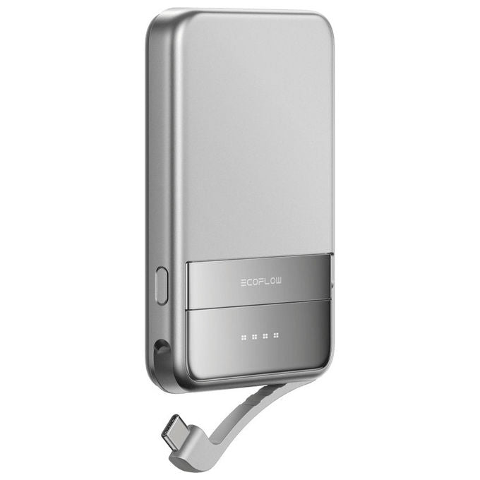 EcoFlow Batteria Portatile 5000mAh Carica Wireless Argento