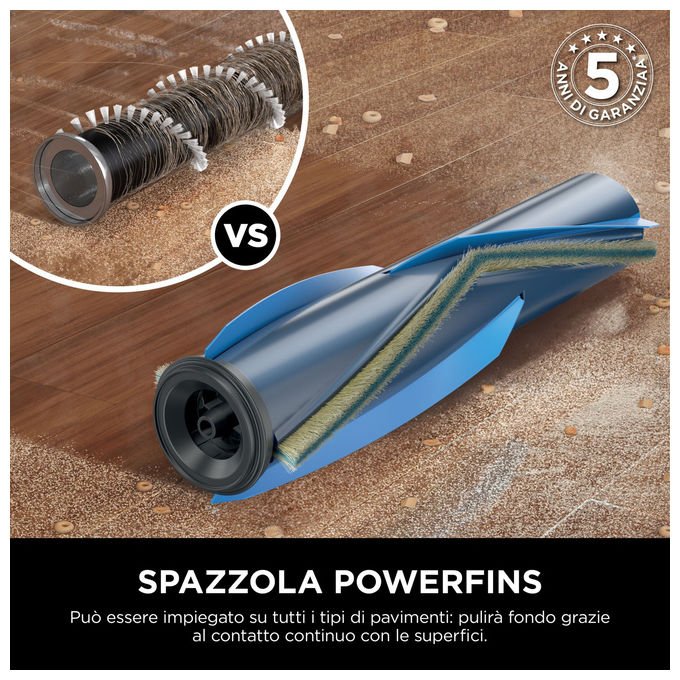 Shark IZ380EU - Aspirapolvere Senza Filo PowerPro con Anti Hair Wrap e FloorDetect Blu Scuro Metallizzato - Yeppon