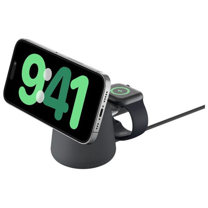 Belkin BoostCharge Pro Caricatore Wireless Rapido 2 in 1 Qi2 15W Antracite