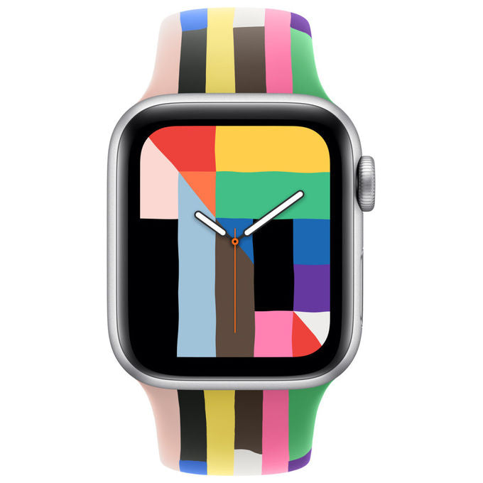 Apple Cinturino Sport Pride Edition Multicolore Fluoroelastomero S-M