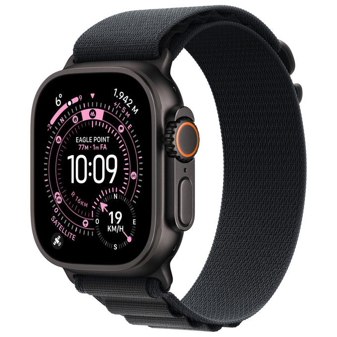 Apple Watch Ultra 3 GPS Cellular 49mm Cassa Titanio Nero Alpine Loop Nero - Medium
