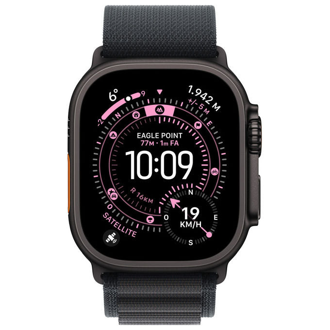 Apple Watch Ultra 3 GPS Cellular 49mm Cassa Titanio Nero Alpine Loop Nero - Medium