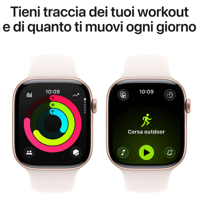 Apple Watch Series 11 GPS 46mm Cassa Alluminio Oro Rosa con Band Rosa Fard