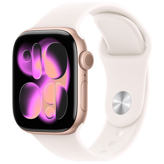 Apple Smartwatch GPS + Cellular Series 11 42mm Cassa Alluminio Oro Rosa Cinturino Rosa Fard