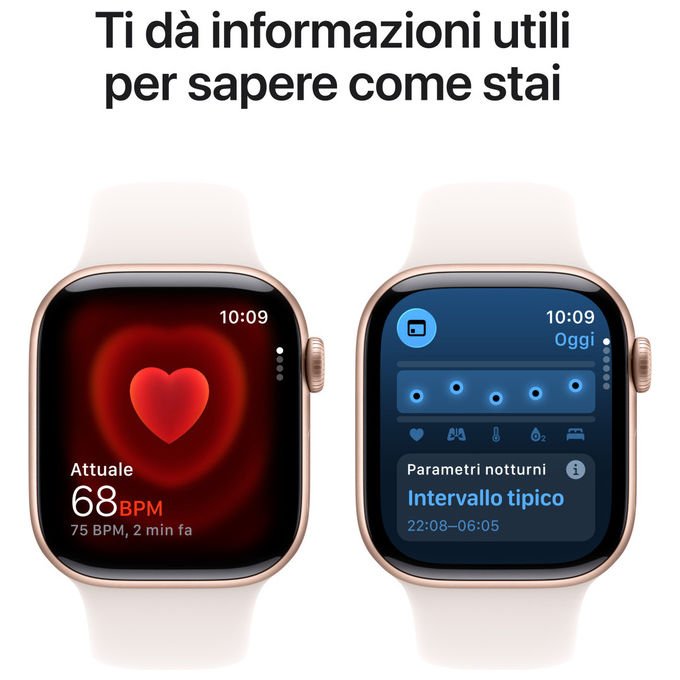 Apple Smartwatch GPS + Cellular Series 11 42mm Cassa Alluminio Oro Rosa Cinturino Rosa Fard