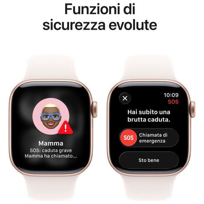 Apple Smartwatch GPS + Cellular Series 11 42mm Cassa Alluminio Oro Rosa Cinturino Rosa Fard