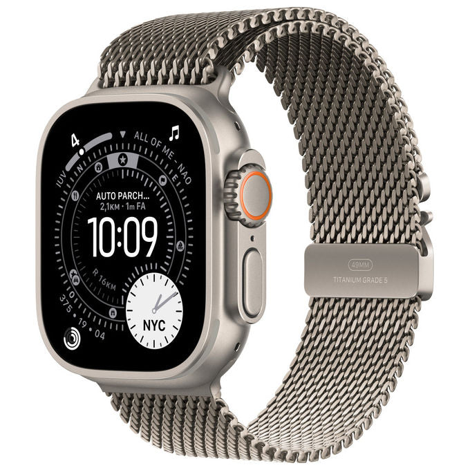 Apple Watch Ultra 3 GPS + Cellular 49mm Titanio Naturale Loop Maglia Milanese Titanio Large