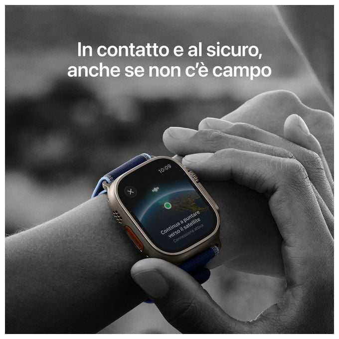 Apple Watch Ultra 3 GPS + Cellular 49mm Titanio Trail Loop Blu-Blu Acceso M-L