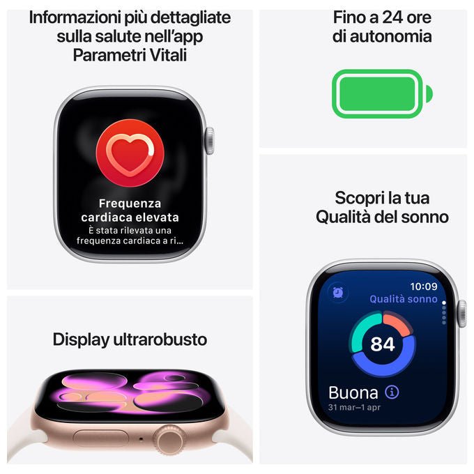 Apple Watch Series 11 GPS + Cellular 42mm Alluminio Jet Black con Sport Band Nero