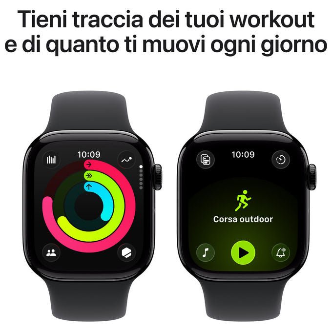 Apple Watch Series 11 GPS + Cellular 42mm Alluminio Jet Black con Sport Band Nero