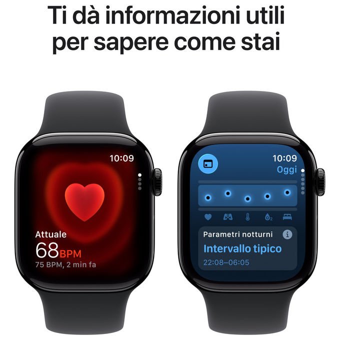 Apple Watch Series 11 GPS + Cellular 42mm Alluminio Jet Black con Sport Band Nero