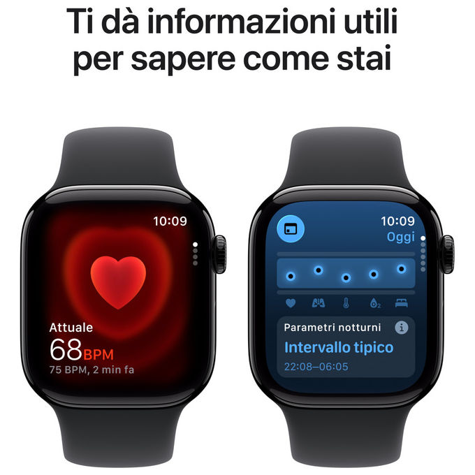 Apple Watch Series 11 GPS Cellular 42mm Cassa Alluminio Jet Black Sport Band Nero