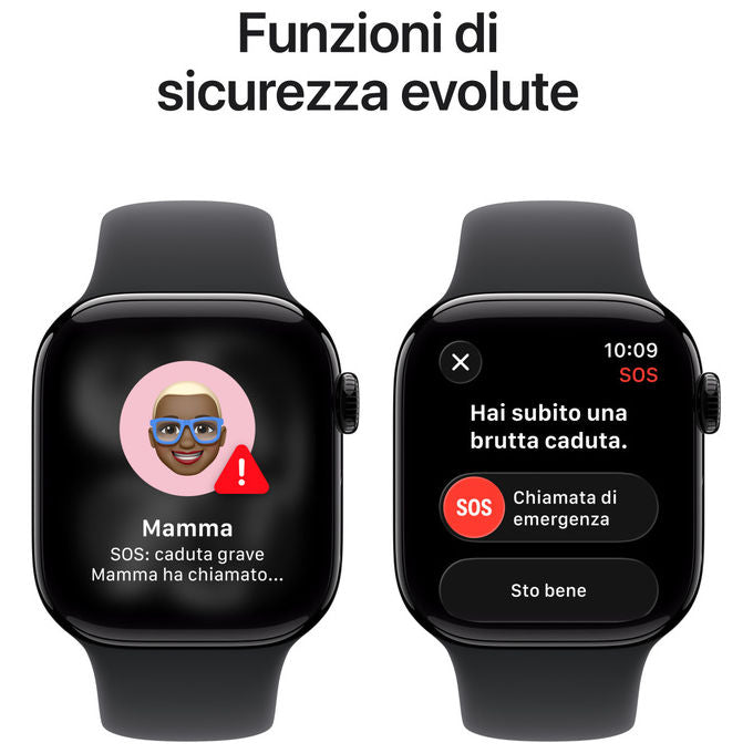 Apple Watch Series 11 GPS Cellular 42mm Cassa Alluminio Jet Black Sport Band Nero