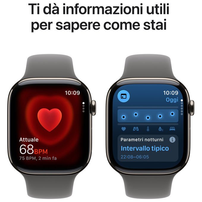 Apple Watch Series 11 GPS + Cellular 46mm Titanio Grigio Pietra M-L