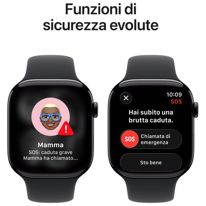 Apple Watch Series 11 GPS + Cellular 46mm Alluminio Jet Black Sport Band Nero M-L