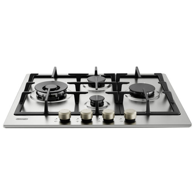 De’Longhi Piano Cottura a Gas da Incasso 60 cm 4 Bruciatori Acciaio Inox
