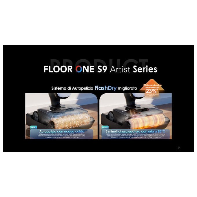 Tineco Aspirapolvere Lavapavimenti Floor One S9 Artist Premium 22kPa Autopulizia 85°C