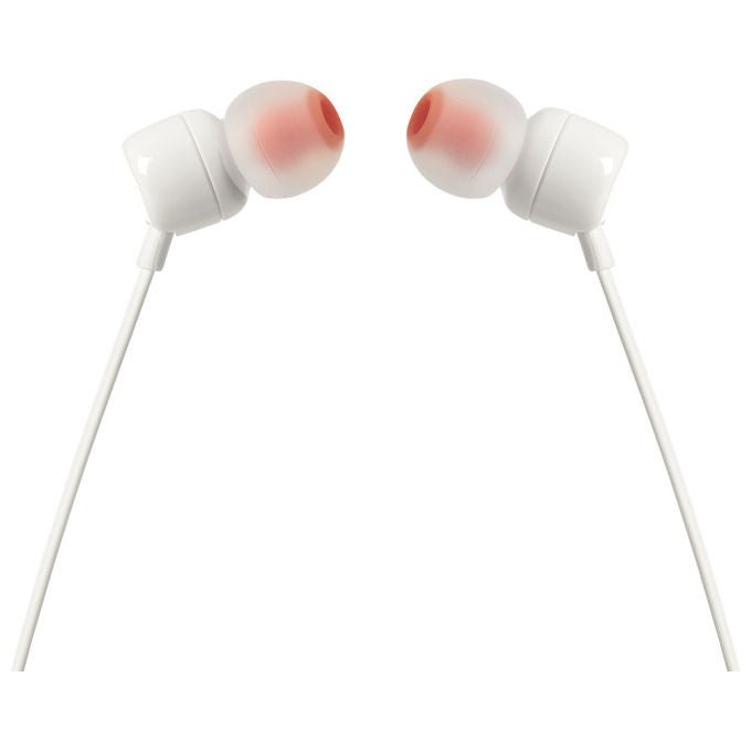 JBL Tune 110 Auricolari In-ear Cablati Musica Bianco