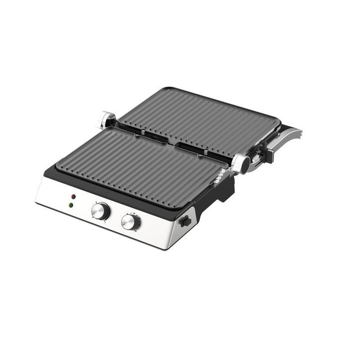Melchioni Bistecchiera Elettrica Burgerone 34 Con Timer Rivestimento Antiaderente 34x23 cm