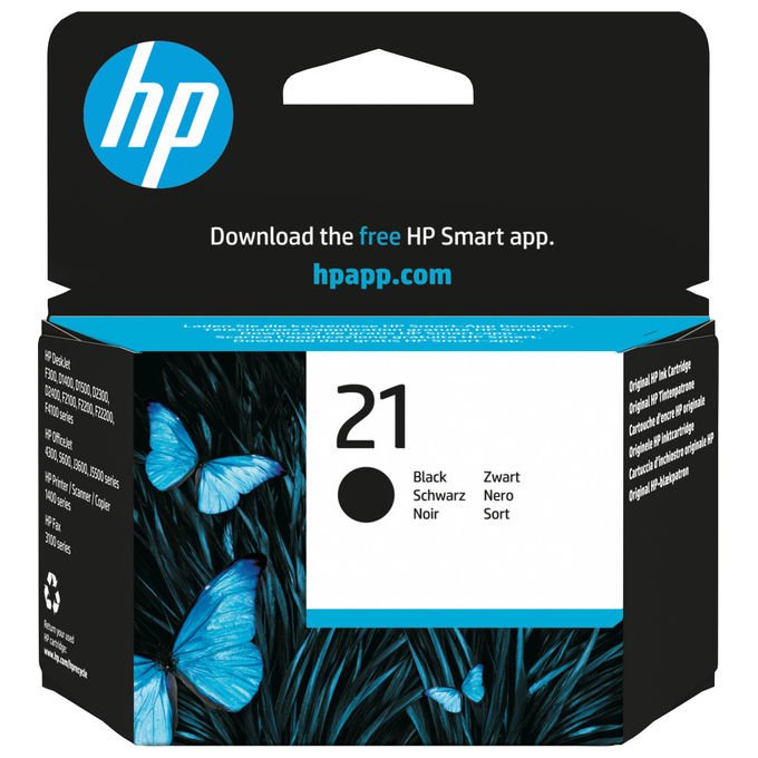 HP Cartuccia Inchiostro Nero 21 Originale 5ml