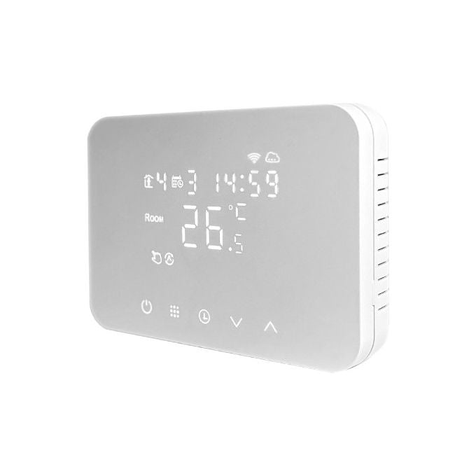 GBC Cronotermostato Wi-Fi Smart Touch Screen Bianco Compatibile Alexa e Google Home