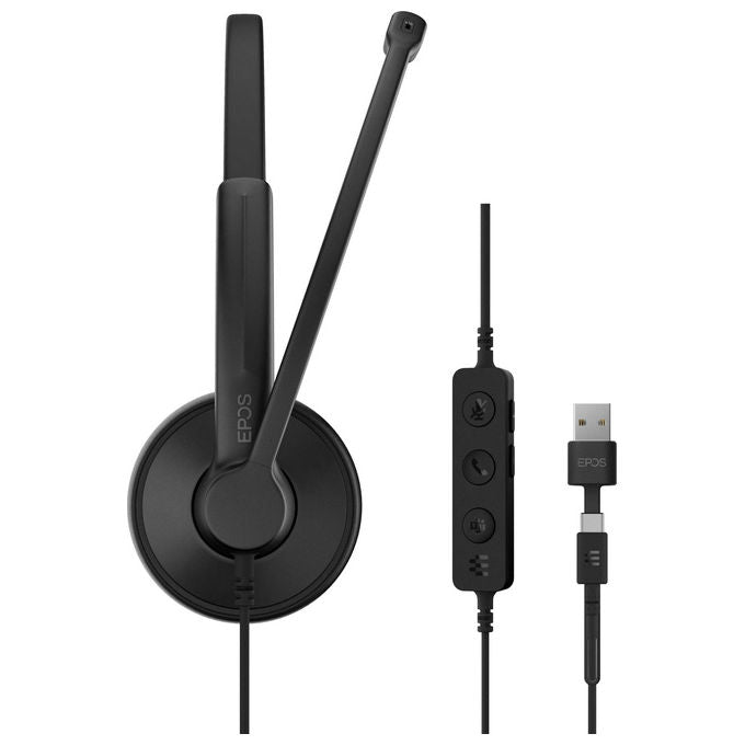 EPOS Cuffie Monoaurale USB-C-A Impact 100 MS Nero Archetto