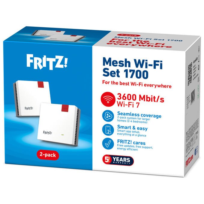 Fritz! Mesh Set 1700 Kit Mesh Wi-Fi Bianco