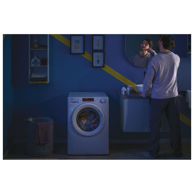Candy CO474TWM6-1-S Smart Pro Inverter Lavatrice Caricamento Frontale 7 Kg 1400 rpm Classe A Wi-Fi 77 dB (85x60x49 cm) colore Bianco