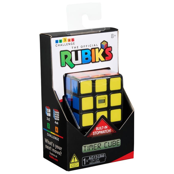 Spin Master Cubo di Rubik 3x3 con Timer Integrato Rompicapo Classico