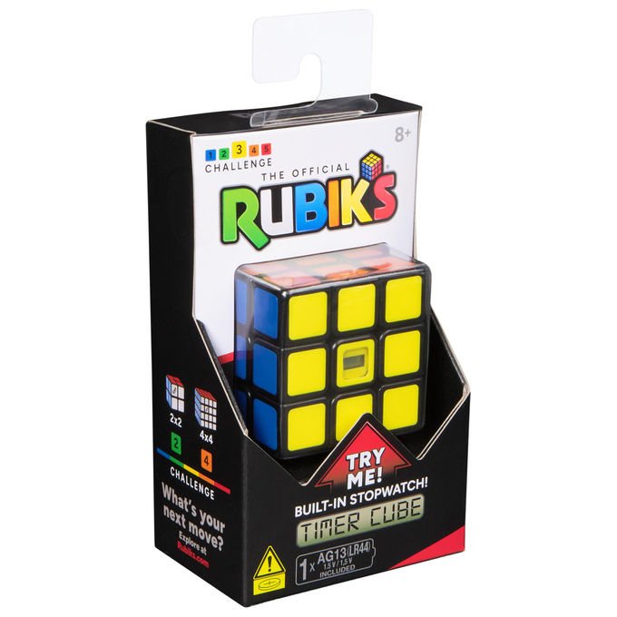Spin Master Cubo di Rubik 3x3 con Timer Integrato Rompicapo Classico