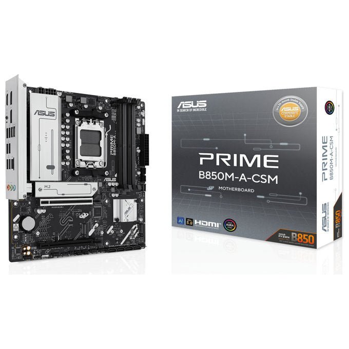 ASUS Prime B850M-A-CSM Scheda Madre Micro-ATX Socket AM5 Chipset AMD B850