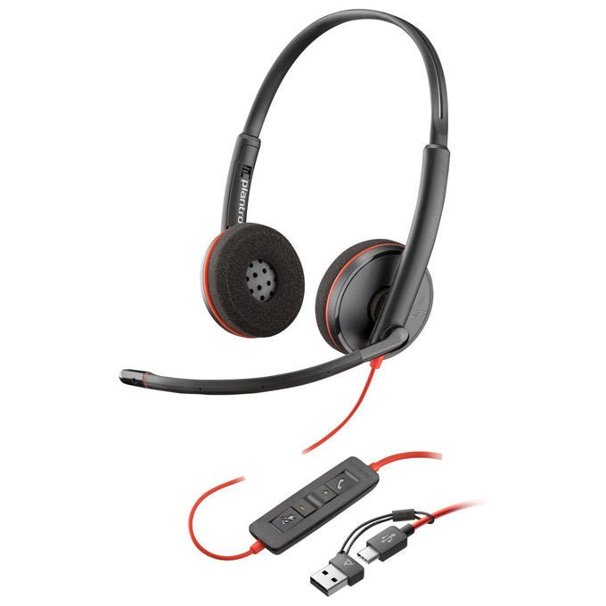 Poly Cuffie Stereo Blackwire 3220 USB-C Nero