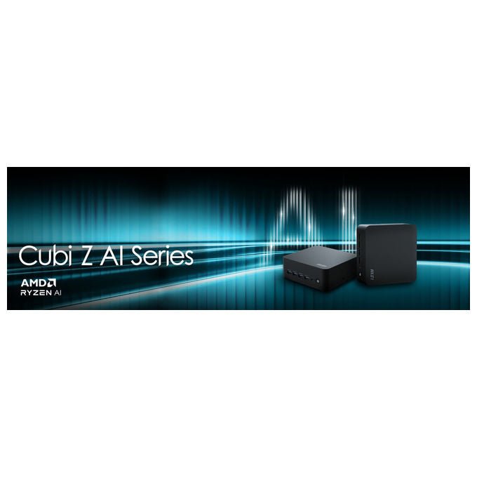 MSI Mini PC Cubi Z AI 8M R5 8645HS 16GB DDR5 512GB SSD Windows 11 Pro Nero