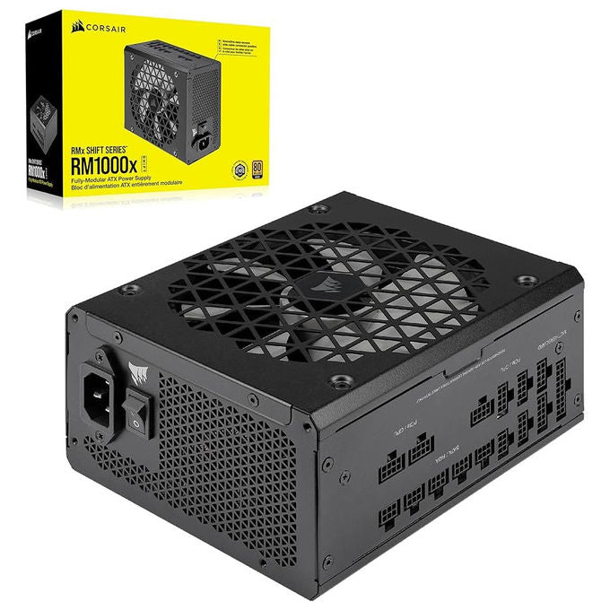 Corsair, Alimentatore PC 1000W, RM1000x Shift, ATX 3.1 PCIe 5.1, 80 Plus Gold, Modulare, Nero - Yeppon