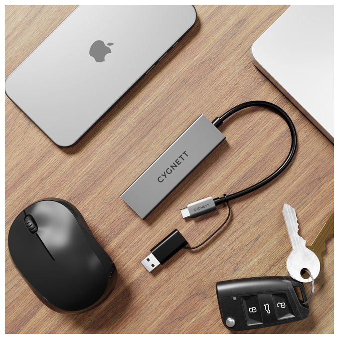 Cygnett Hub USB-C a USB-A Alluminio 4 Porte