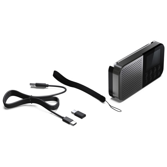 Sharp Radio Digitale Portatile DAB FM Grigio