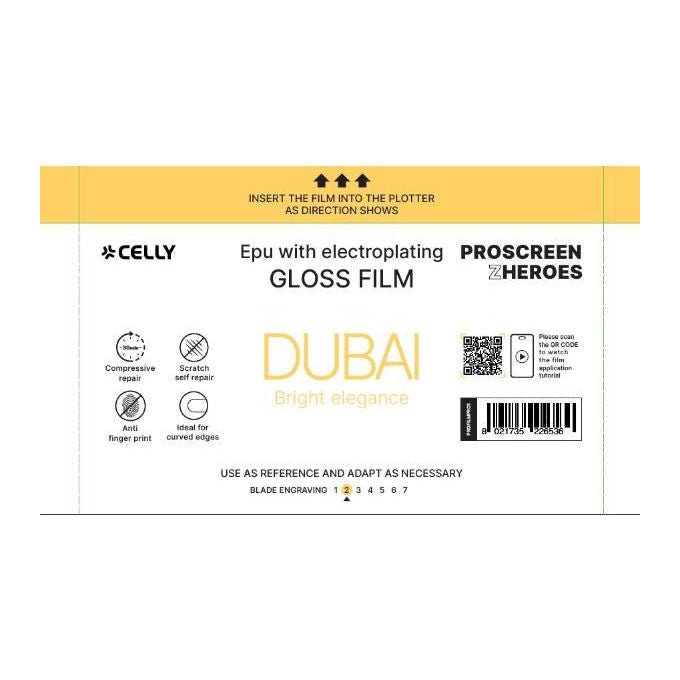 Celly Pellicola Protettiva Lucida Dubai Pacco da 10