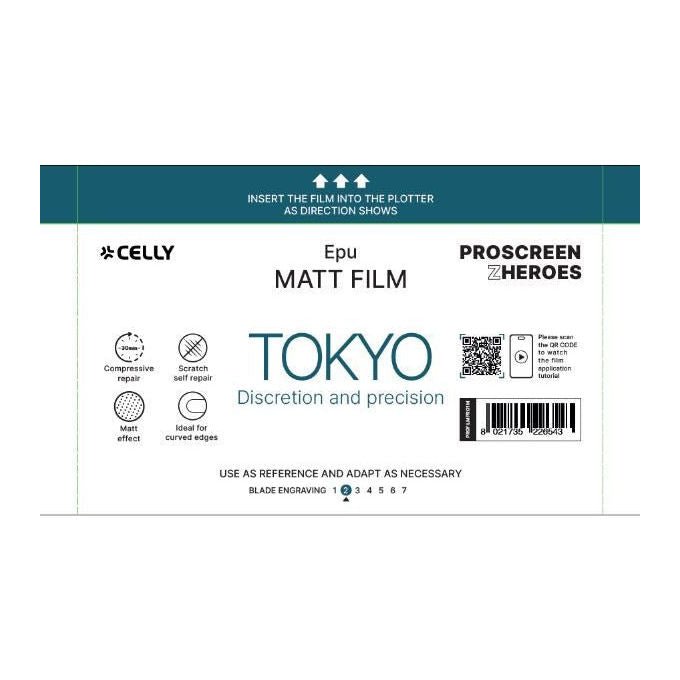 Celly Pellicola Protettiva Universale Opaca 10 Pezzi Profilm Matt Tokyo