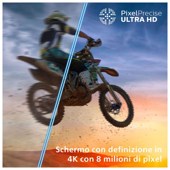 Philips Smart TV LED 4K UHD 50 Pollici Dolby Atmos Titan OS Nero