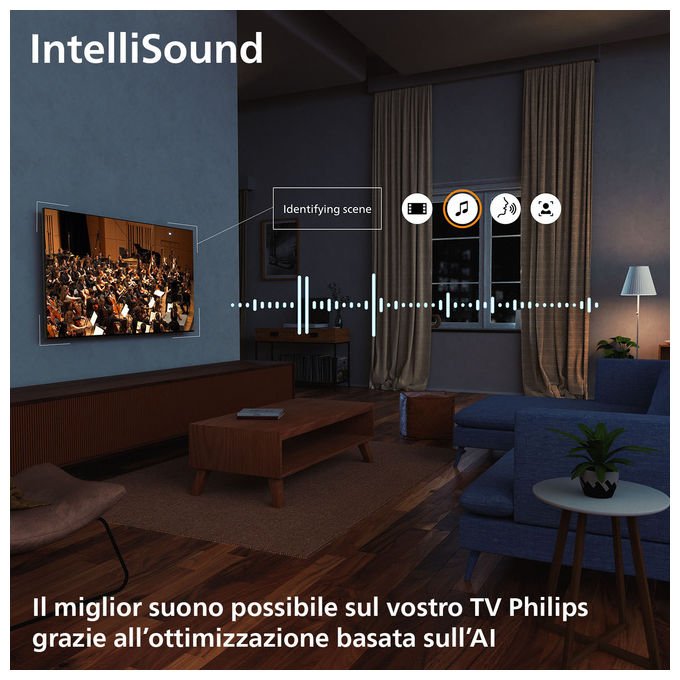 Philips Smart TV LED 4K UHD 50 Pollici Dolby Atmos Titan OS Nero