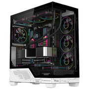Itek Case PC Gaming Tower ATX Nebralux 01 Bianco-Nero Vetro Temperato ARGB