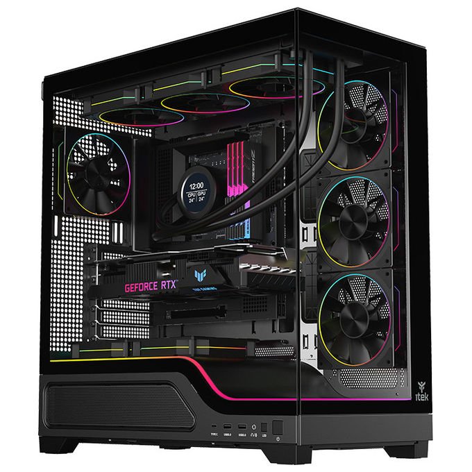 Itek Showbui Wave 82B Case Tower Nero Gaming ATX