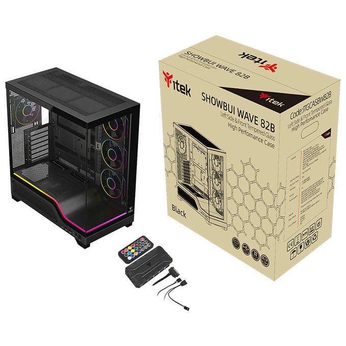 Itek Showbui Wave 82B Case Tower Nero Gaming ATX