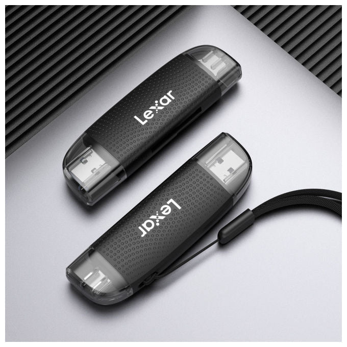 Lexar Lettore di Schede USB-A-C Doppio Slot Nero
