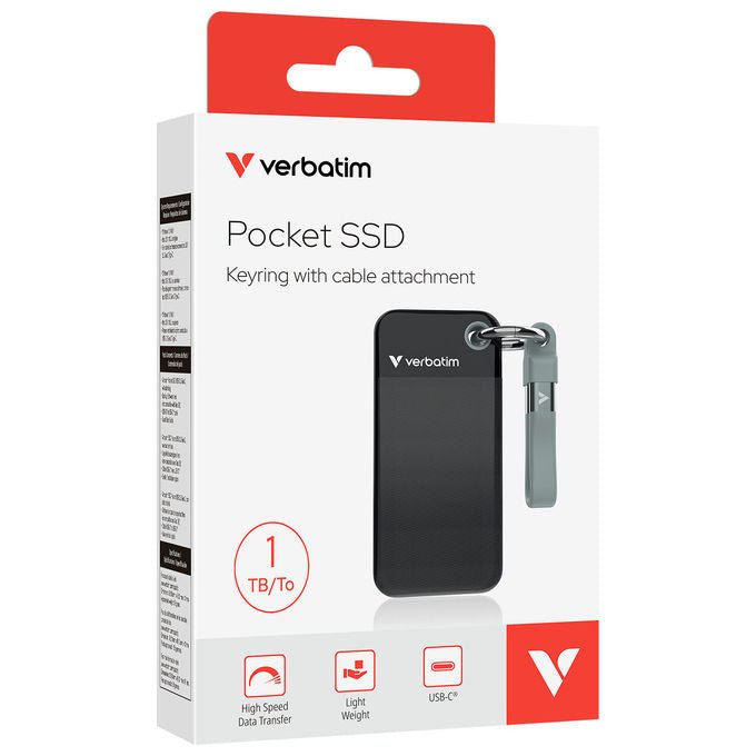 Verbatim SSD Portatile 1 TB USB Tipo-C 3.2 Gen 2 Nero e Grigio