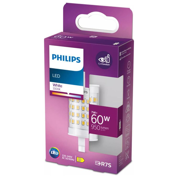 Philips 8720169301894 Faretto LED 60W Equivalenti R7S 78mm Bianco Caldo