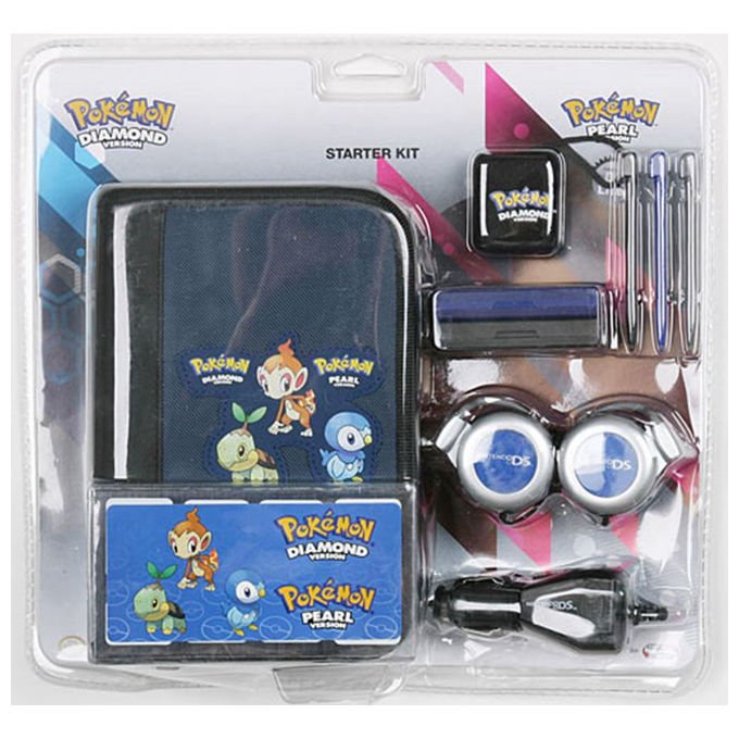 BDandA Starter Kit Pokémon Nintendo DS Lite Blu con Accessori