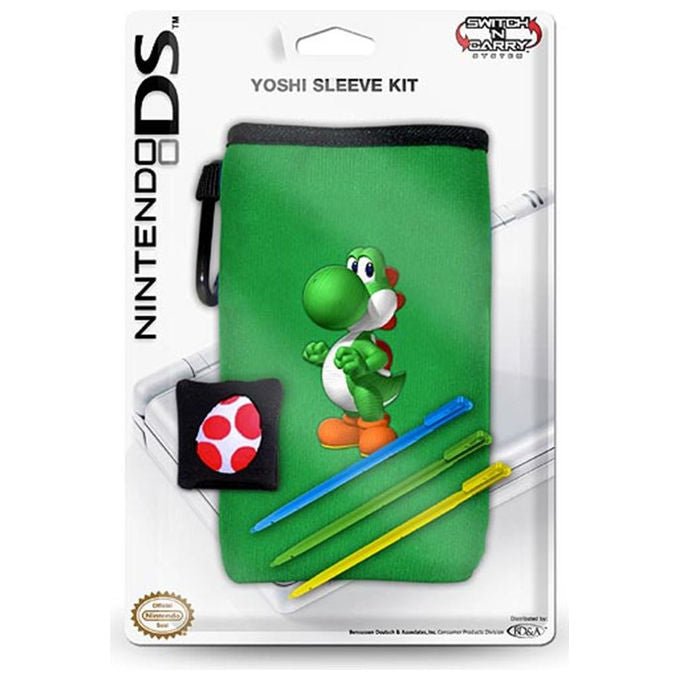 BDandA Kit Custodia Yoshi Style Include Pennini e Panno per Nintendo DS Lite