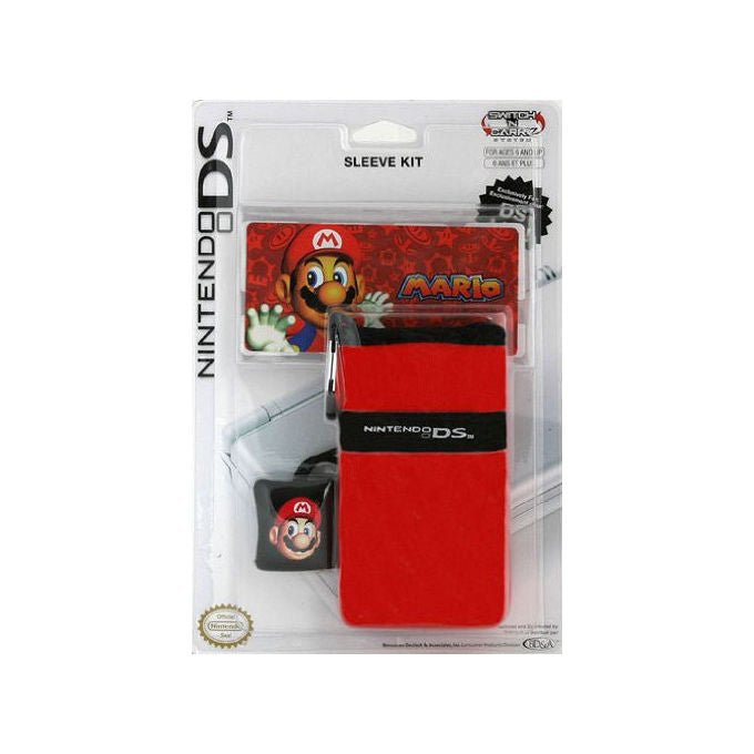 Bg Games Custodia a tasca Nintendo DS Lite Mario Sleeve Kit Nero Rosso