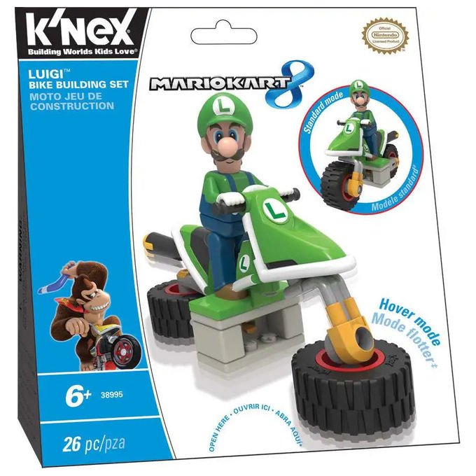 K'Nex Nintendo Mario Kart Set di Costruzioni Moto Luigi